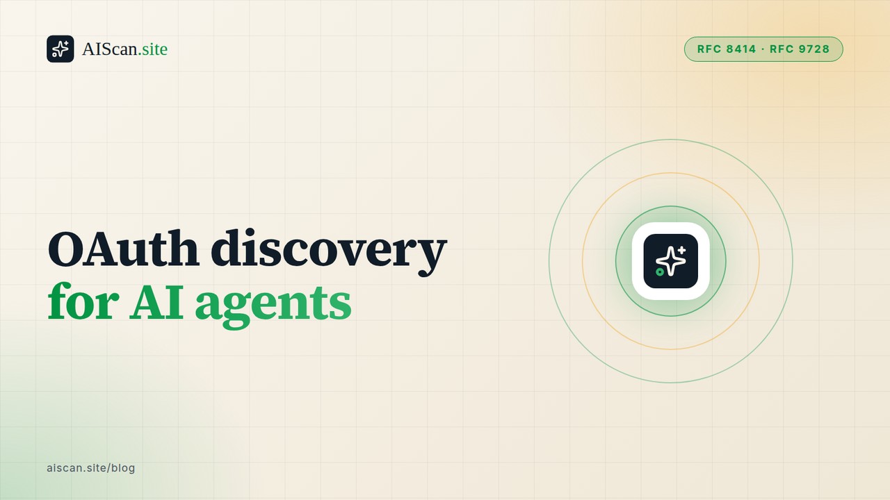 OAuth discovery for AI agents — AIScan cover