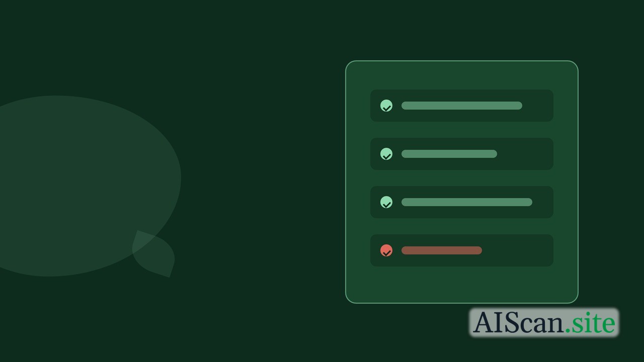 Dark green cover: a translucent speech-bubble shape on the left and a checklist panel on the right with four checkmarks, three mint and one coral, for the four C3 signals on Lovable.